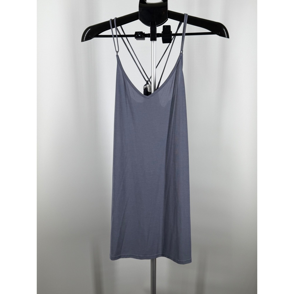 Full Tilt Women Blue Gray‎ Multi Strap Cage Back Mini Dress Small